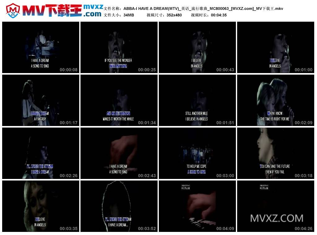 ABBA-I HAVE A DREAM(MTV)_英语_流行歌曲_MC800063